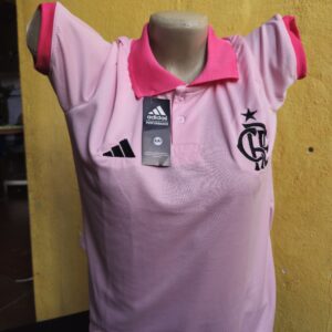 Manto Flamengo Casual Rosa Feminina