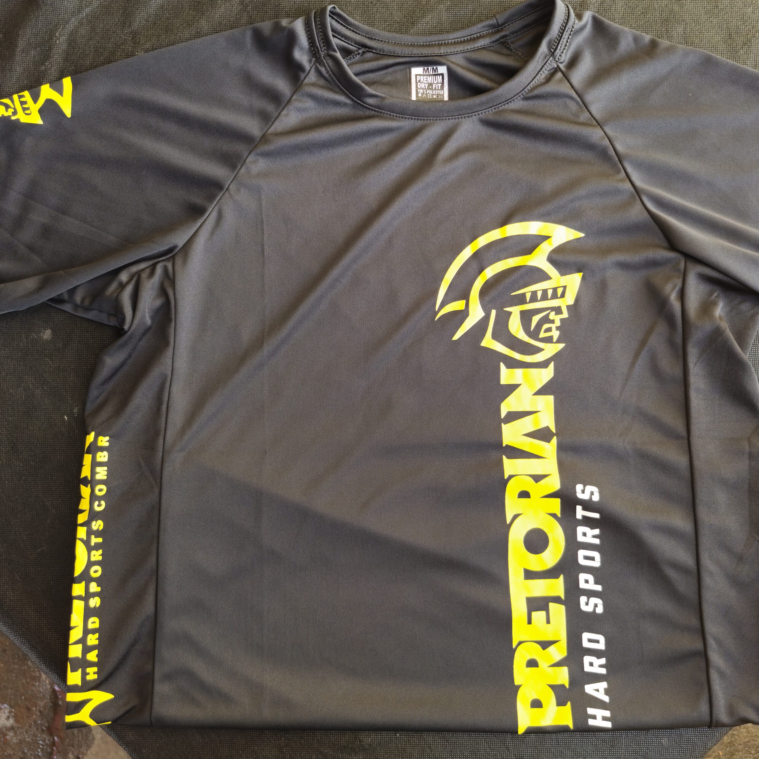 Rash Guard Pretorian Hard Sports Preta e Amarela