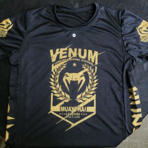 Rash Guard Muay Thai Venum Legends Preta e Dourada