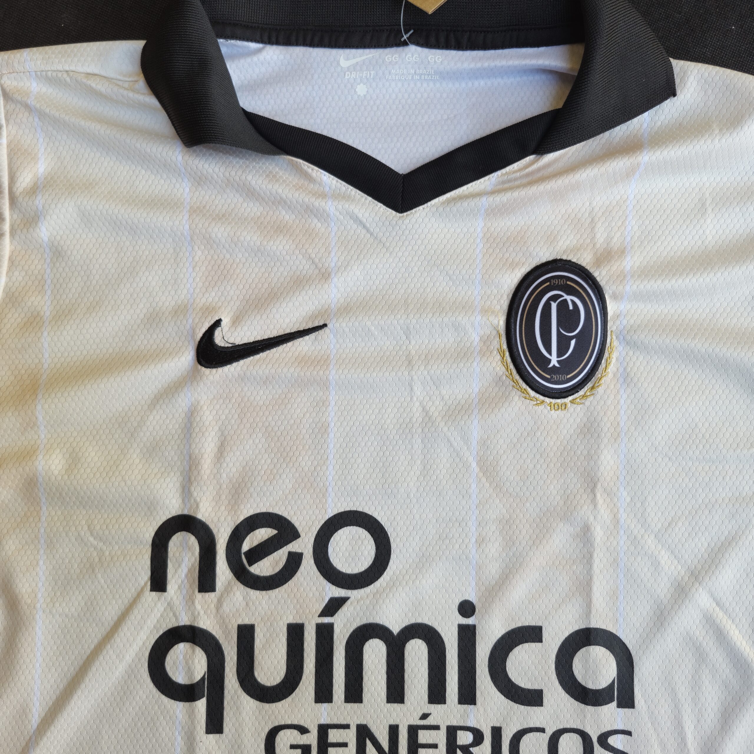 Manto Corinthians Retrô Neo Química Beje - Imagem 3