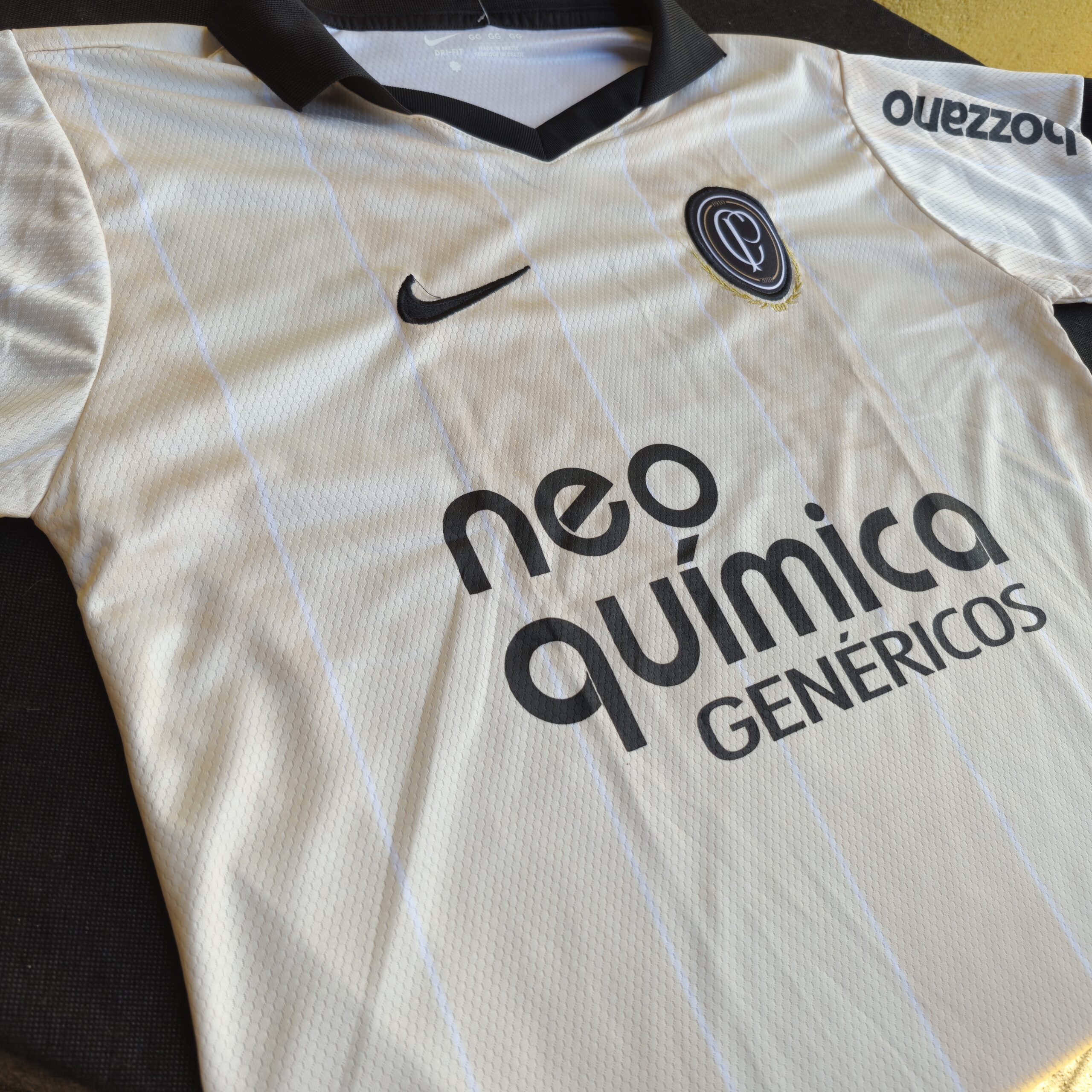 Manto Corinthians Retrô Neo Química Beje - Imagem 4