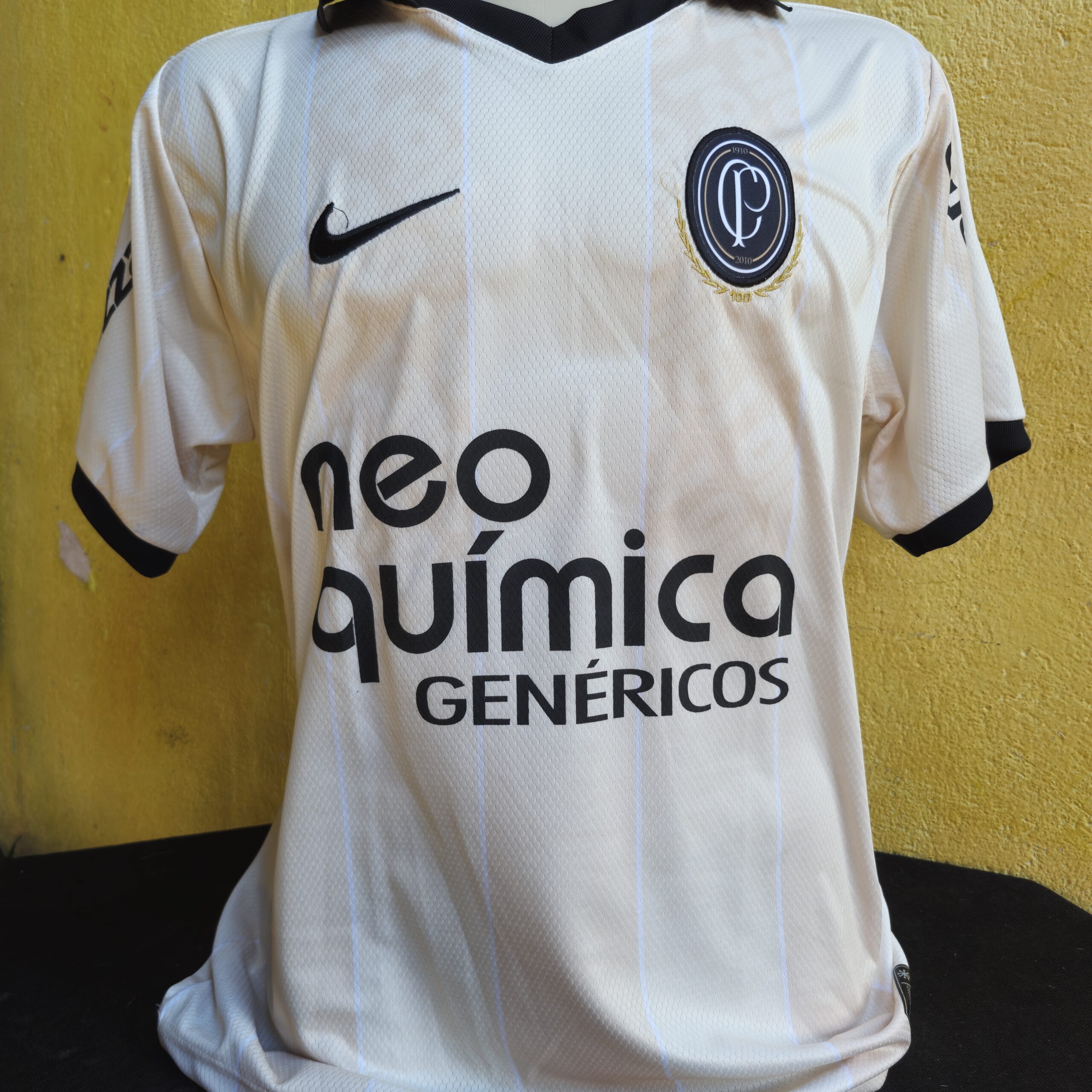 Manto Corinthians Retrô Neo Química Beje