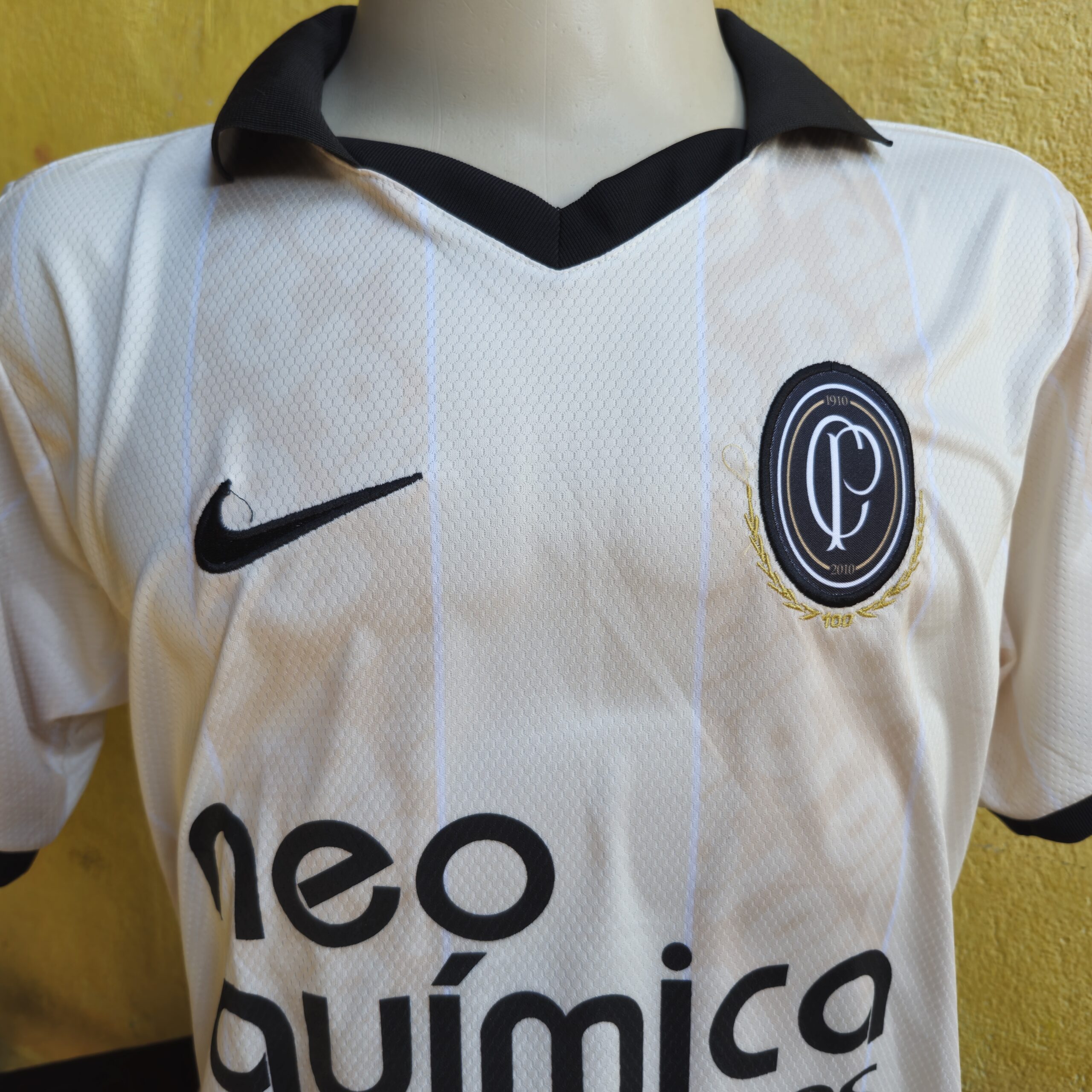 Manto Corinthians Retrô Neo Química Beje - Imagem 5