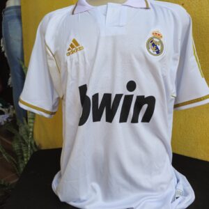 Manto Real Madrid Retrô Ronaldo Bwin Polo Branca