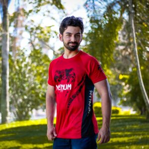 Rash Guard Venum Vermelha e Preta