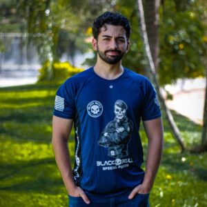 Rash Guard Black Skull Special Forces Azul